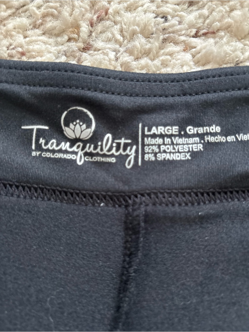 Size L TRANQUILITY Black Pull On Skort Skirt Stretchy Soft Summer Skirt Golf - Picture 2 of 3